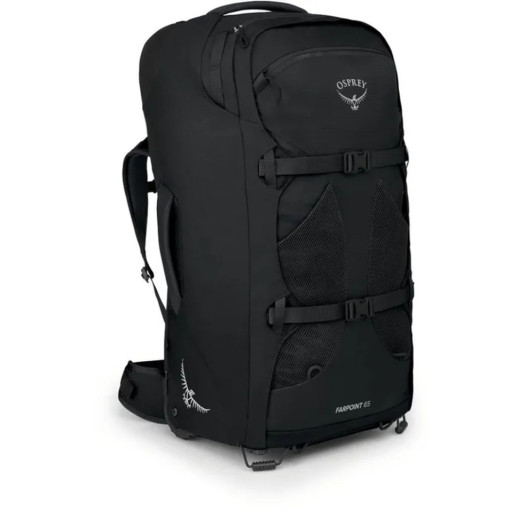 Сумка на колесах Osprey Farpoint Wheeled Travel Pack 65 black - O/S - черный