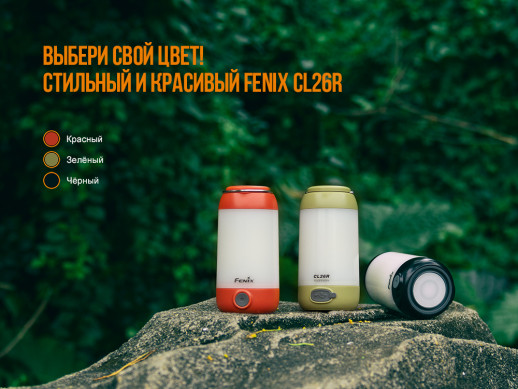Фонарь кемпинговый Fenix CL26R черный (поврежденная упаковка, в комплекте только кабель, скол)