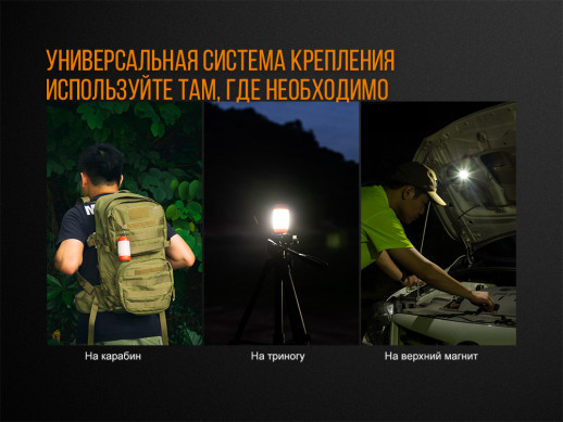 Фонарь кемпинговый Fenix CL26R черный (поврежденная упаковка, в комплекте только кабель, скол)