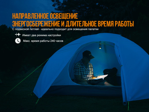 Фонарь кемпинговый Fenix CL26R черный (поврежденная упаковка, в комплекте только кабель, скол)