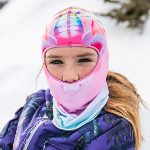 Балаклава детская (8-12) Buff Polar Balaclava, Unicorn Pink