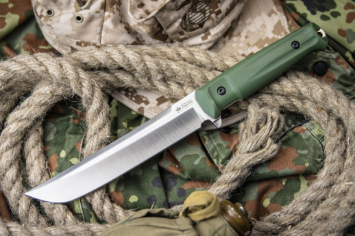 Нож Kizlyar Supreme Senpai сатин, сталь AUS8, зеленый