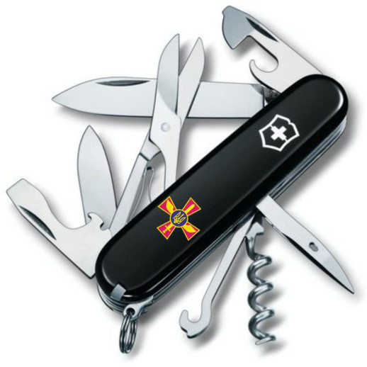 Складной нож Victorinox CLIMBER ARMY Эмблема ПС ВСУ 1.3703.3_W0040u