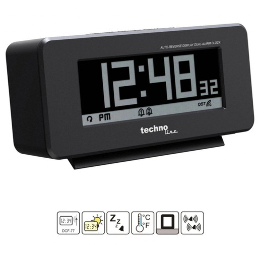 Часы настольные Technoline WT295 Black (WT295)