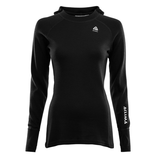 Худи женское Aclima WarmWool 200 Hood Sweater Women Jet Black S