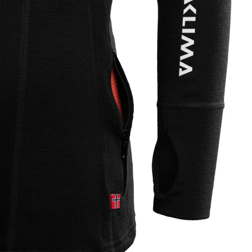 Худи женское Aclima WarmWool 200 Hood Sweater Women Jet Black S