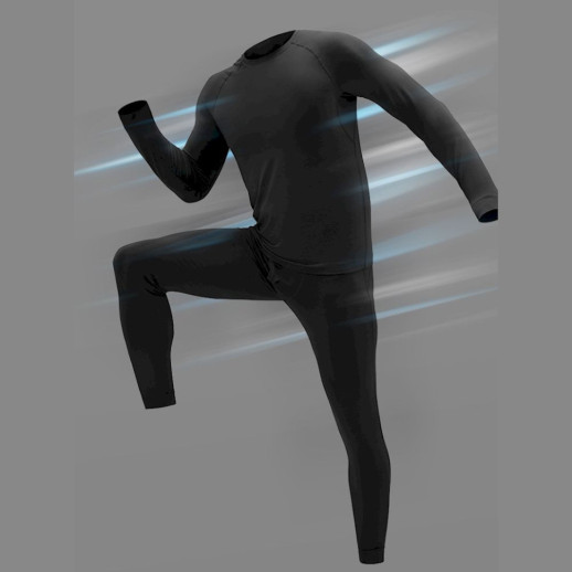 Комплект термобелья мужского Naturehike NH22NY001, демисезон, размер XXL, черный