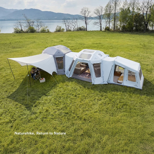 Палатка восьмиместная надувная Naturehike Gen Air FL CNK2550WS046, серая