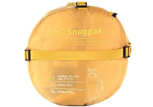 Спальник Snugpak Basecamp Expedition, LH -12/-17°c, 220х75, 2,6 кг жёлтый