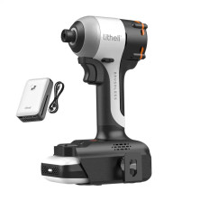 Аккумуляторный ударный винтоверт Litheli бесщеточный, питание от павербанка (УМБ Litheli Power Bank 20000 mAh, 45 W, 2А в комплекте)