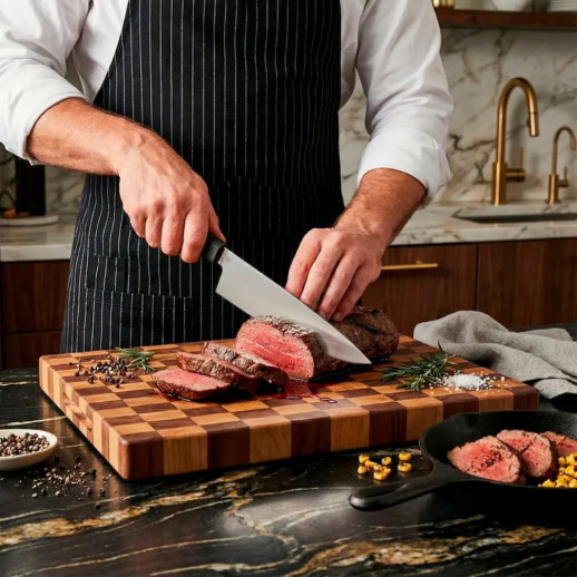 Нож кухонный Butterfork Chef's Knife AR-RPM9 ABS Dark Grey