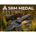 Нож складной туристический SRM Medal (8,2 см) 140Cr/Micarta, черный