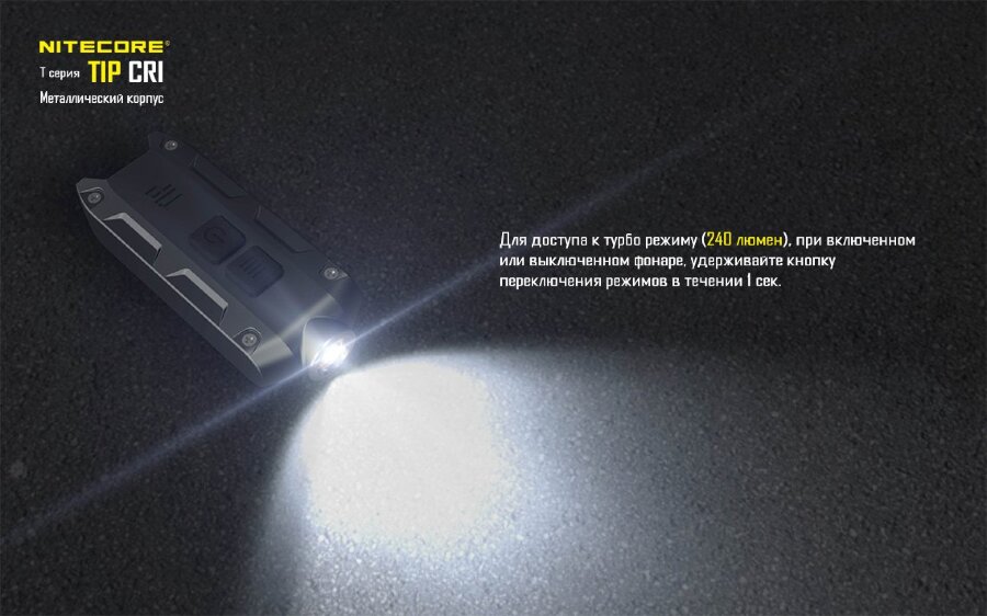 Фонарь Nitecore TIP CRI черный