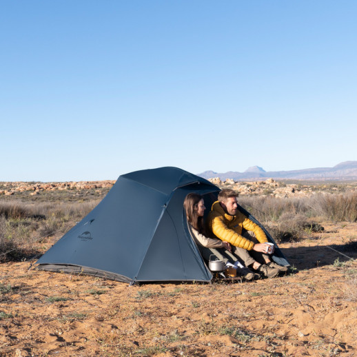 Палатка сверхлегкая трехместная с футпринтом Naturehike Cloud Up 3 UL NH18T030-T-T, 20D, темно-синяя