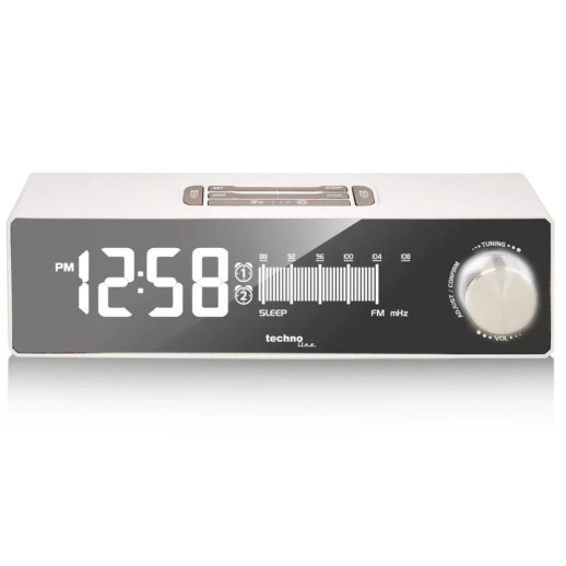 Часы настольные с радио Technoline WT483 White/Silver (WT483)