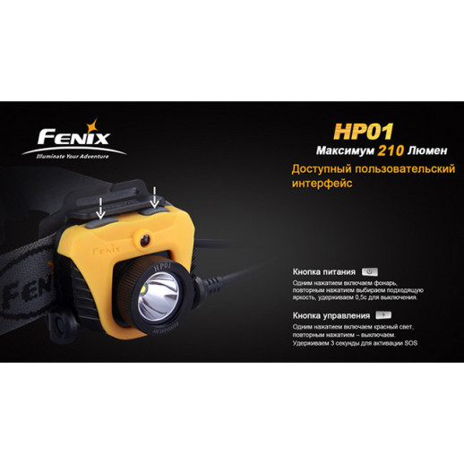 Налобный фонарь Fenix HP01 XP-G (R5), зеленый