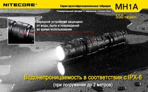 Карманный фонарь Nitecore MH1A, 550 люмен