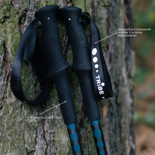 Треккинговые палки Tribe Trekking Pole Carbon T-ME-0027-ocean