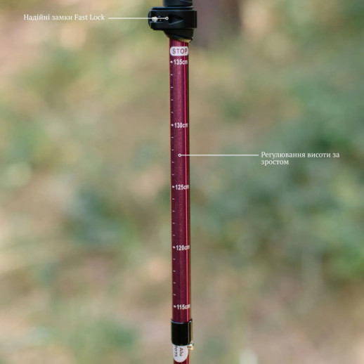 Треккинговые палки Tribe Z-Pole Alu T-ME-0024-plum