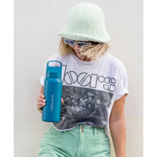 Бутылка-фильтр для воды LifeStraw Go SS Filter Bottle, 1 л, Polar White (LSW LGV41SWHWW)