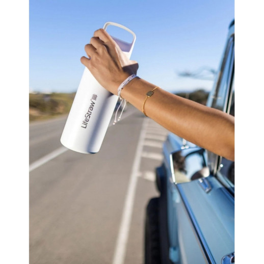 Бутылка-фильтр для воды LifeStraw Go SS Filter Bottle, 1 л, Polar White (LSW LGV41SWHWW)