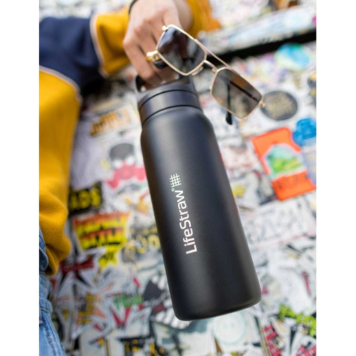 Бутылка-фильтр для воды LifeStraw Go SS Filter Bottle, 1 л, Polar White (LSW LGV41SWHWW)