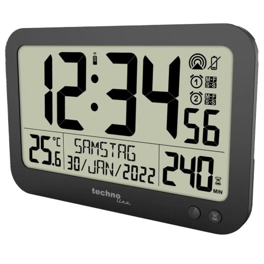 Часы настенные Technoline WS8026 Black (WS8026)