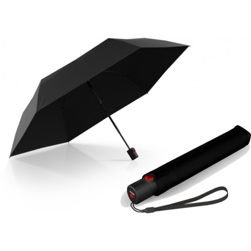 Зонт Knirps U.200 Black Black UV Coating Авто / Складной / 6спиц / D97x26см