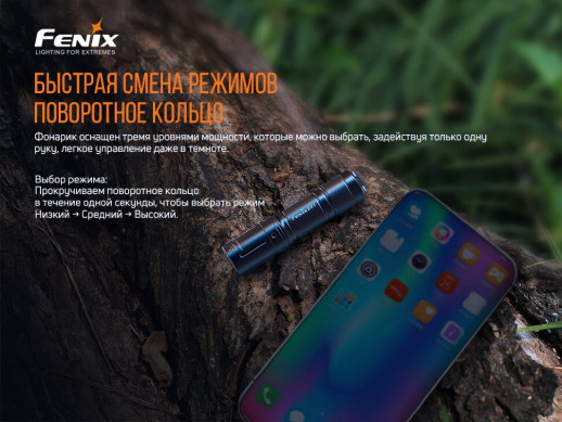 Фонарь ручной Fenix PD36R+фонарь ручной Fenix E01 V2.0 в подарок (без серийного номера)