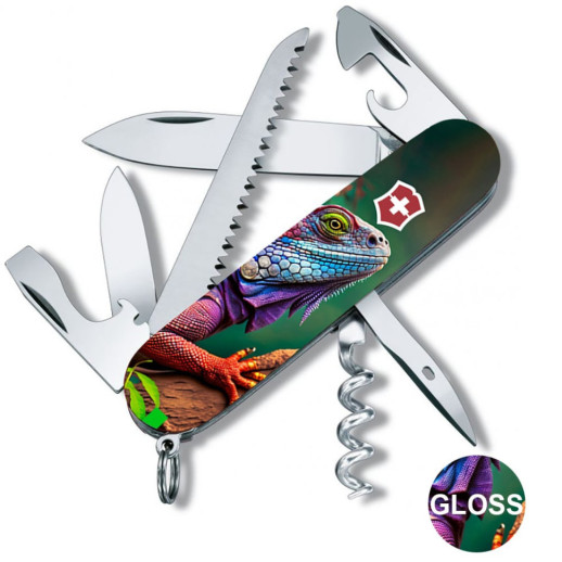 Складной нож Victorinox CAMPER ANIMAL Хамелеон