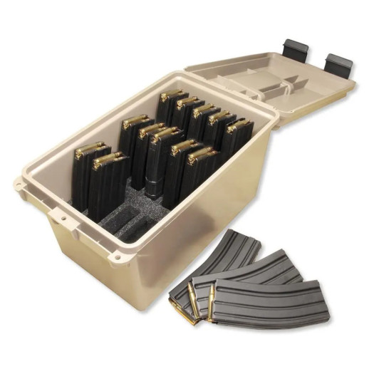 Кейс MTM на 15 магазинов AR15 .223 Rem (5,56/45) песочный