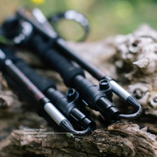 Треккинговые палки Tribe Z-Pole Carbon T-ME-0025-plum
