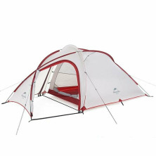 Палатка Naturehike Hiby NH19ZP005, 40D сверхлегкая четырехместная с футпринтом, серо-красный