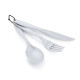 Комплект нож вилка ложка GSI Outdoors 3Pc. Ring Cutlery (белый)