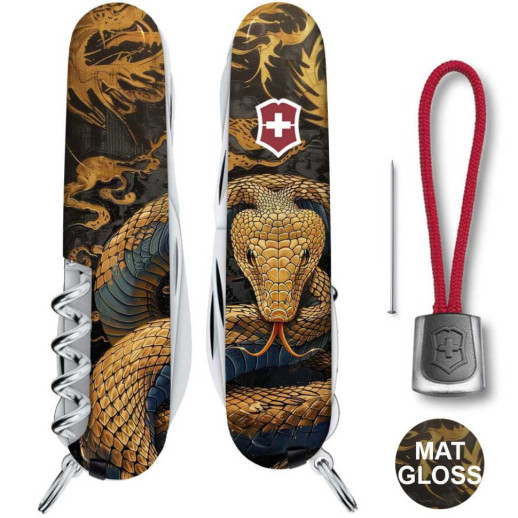 Складной нож Victorinox HUNTSMAN ZODIAC Деревянная змея 1.3713.3.Z4280pk