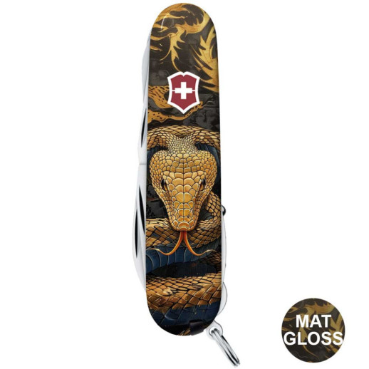 Складной нож Victorinox HUNTSMAN ZODIAC Деревянная змея 1.3713.3.Z4280pk