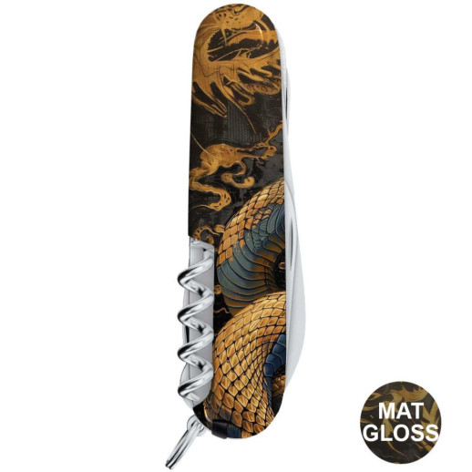 Складной нож Victorinox HUNTSMAN ZODIAC Деревянная змея 1.3713.3.Z4280pk