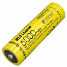 Аккумулятор литиевый Li-Ion 21700 Nitecore NL2160HP (6000mAh), защищенный