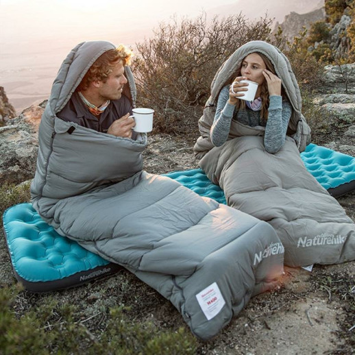 Спальник с капюшоном Naturehike M400 NH20MSD02, (1°C), левый, зеленый (6975641885566)