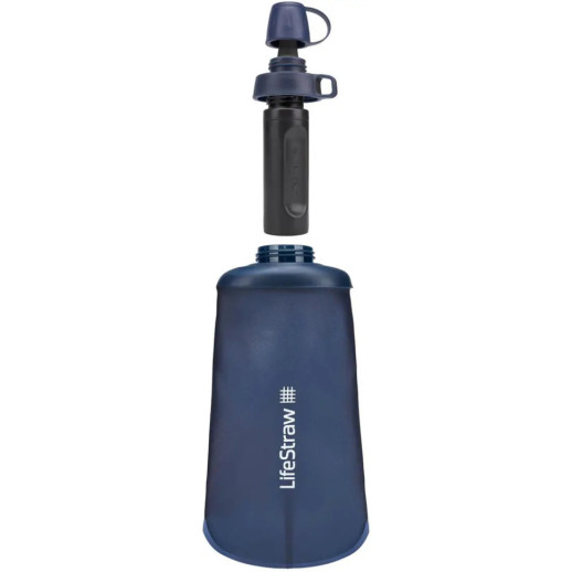 Бутылка-фильтр для воды LifeStraw Peak Squeeze, 650 мл, Mountain Blue (LSW LSPSFMLMBWW)