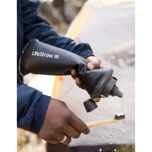 Бутылка-фильтр для воды LifeStraw Peak Squeeze, 650 мл, Mountain Blue (LSW LSPSFMLMBWW)