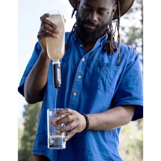 Бутылка-фильтр для воды LifeStraw Peak Squeeze, 650 мл, Mountain Blue (LSW LSPSFMLMBWW)
