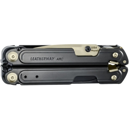 Мультиинструмент Leatherman ARC Obsidian Limited, кожаный чехол, биты
