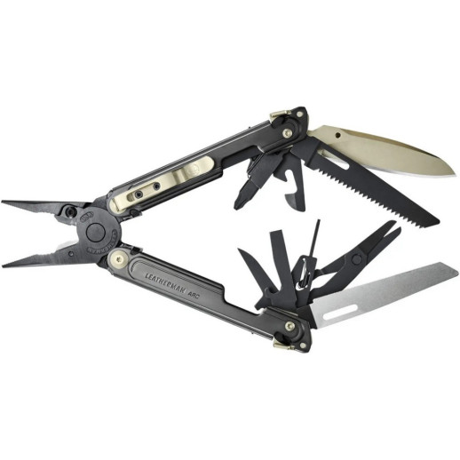 Мультиинструмент Leatherman ARC Obsidian Limited, кожаный чехол, биты