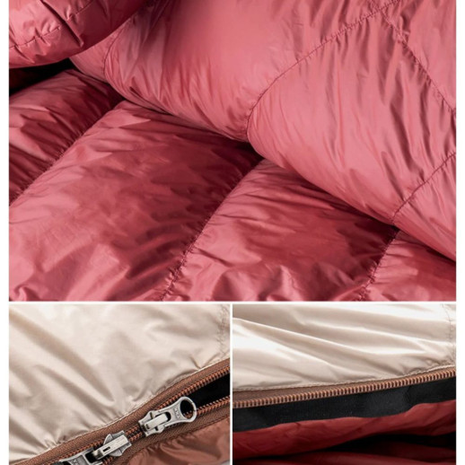 Спальник с натуральным пухом Naturehike Snowbird NH20YD001, р-р L, коричневый 380 г