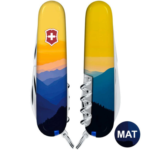 Складной нож Victorinox CAMPER UKRAINE Горный пейзаж