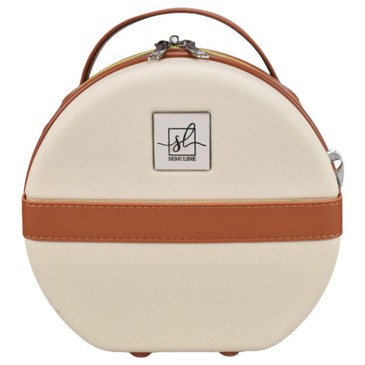 Бьюти-кейс Semi Line 5L Ecru/Brown (T5670-1)