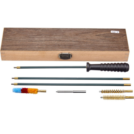 Набор для очистки MEGAline 7к. деревянный короб, сталь в оплетке