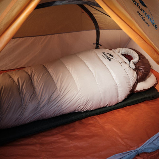 Спальник с натуральным пухом Naturehike Snowbird NH20YD001, р-р L, коричневый 720 г