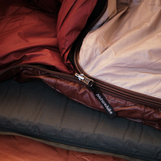 Спальник с натуральным пухом Naturehike Snowbird NH20YD001, р-р L, коричневый 720 г